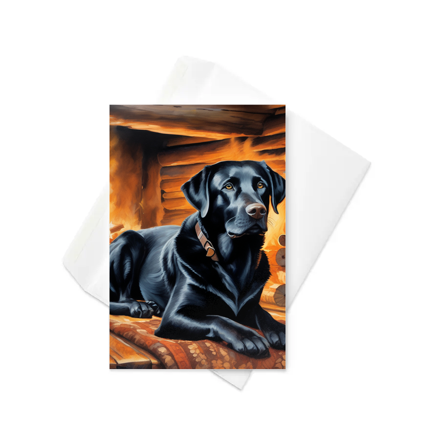 PugMug Custom Black Labrador Retriever Greeting Card