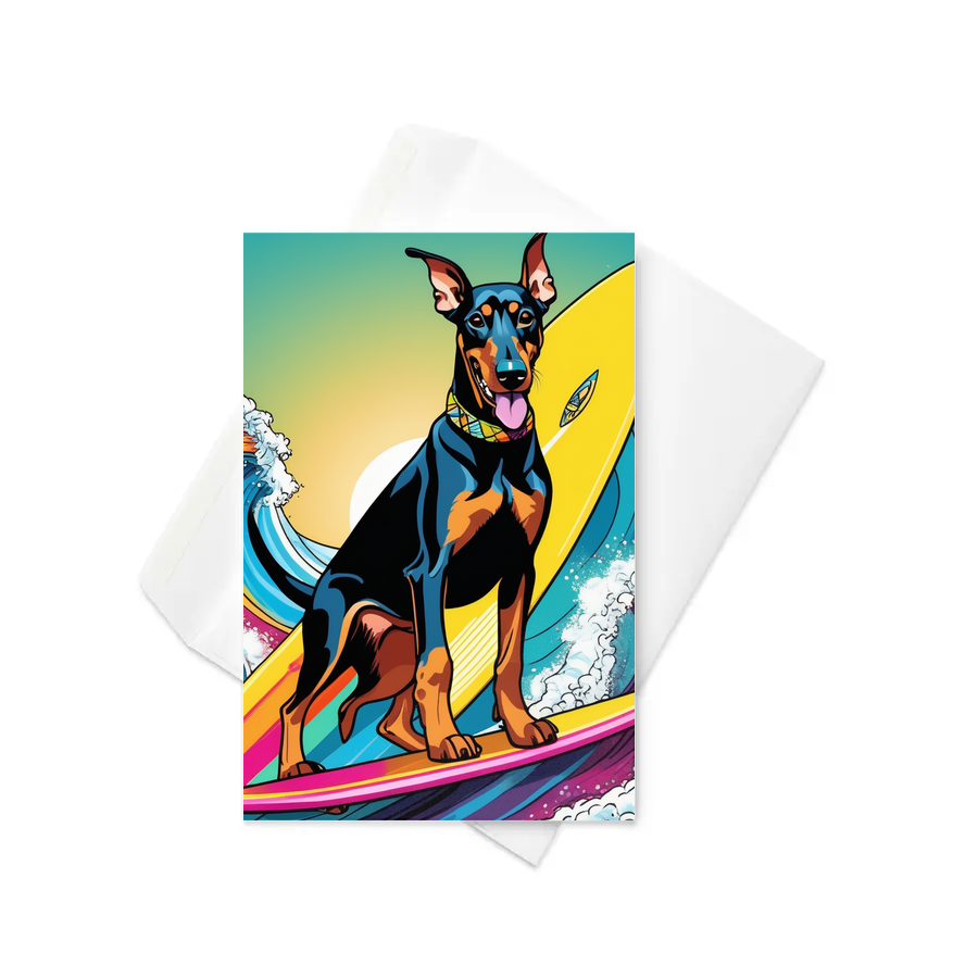 PugMug Custom Doberman Pinscher Greeting Card