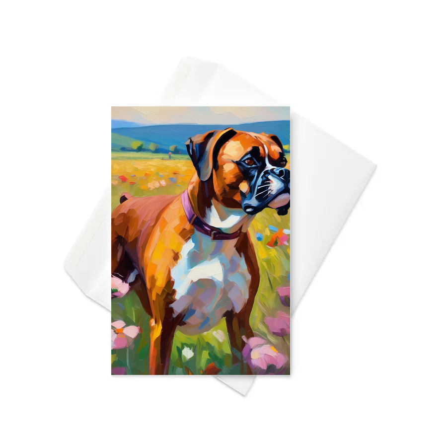 PugMug Custom Boxer Dog Greeting Card