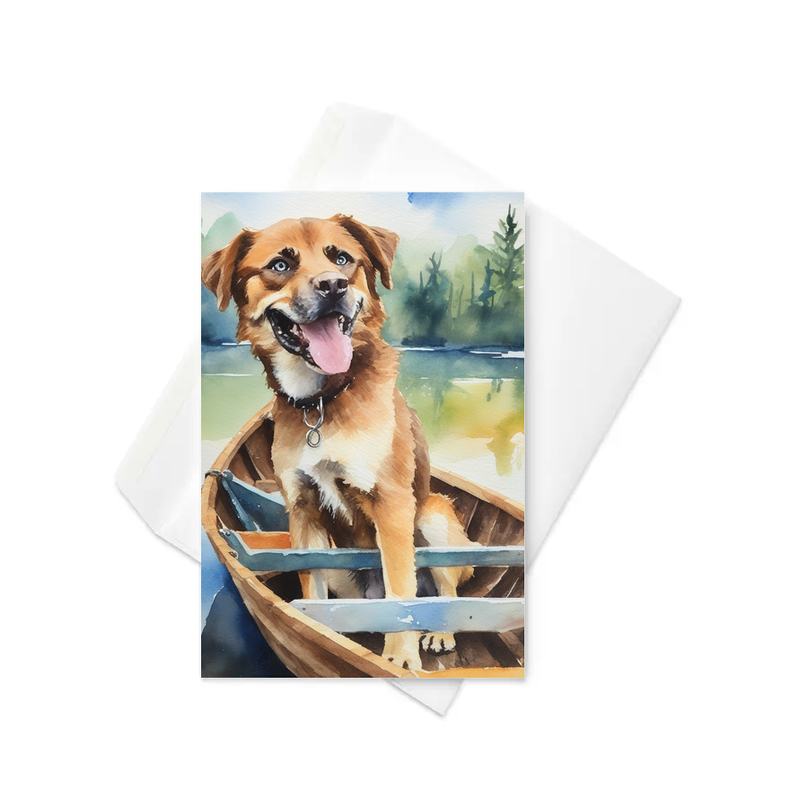 PugMug Custom Blue Greeting Card