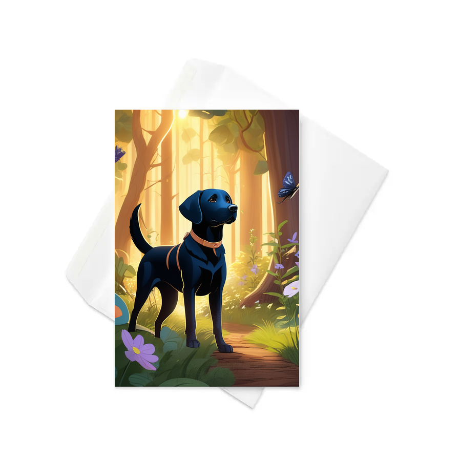 PugMug Custom Black Labrador Retriever Greeting Card