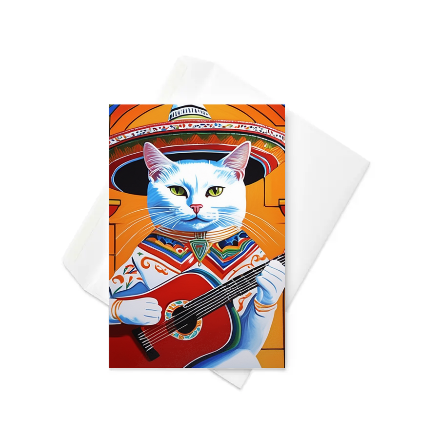 PugMug Custom White Companion Cat Greeting Card