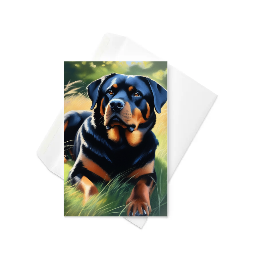 PugMug Custom Rottweiler Greeting Card
