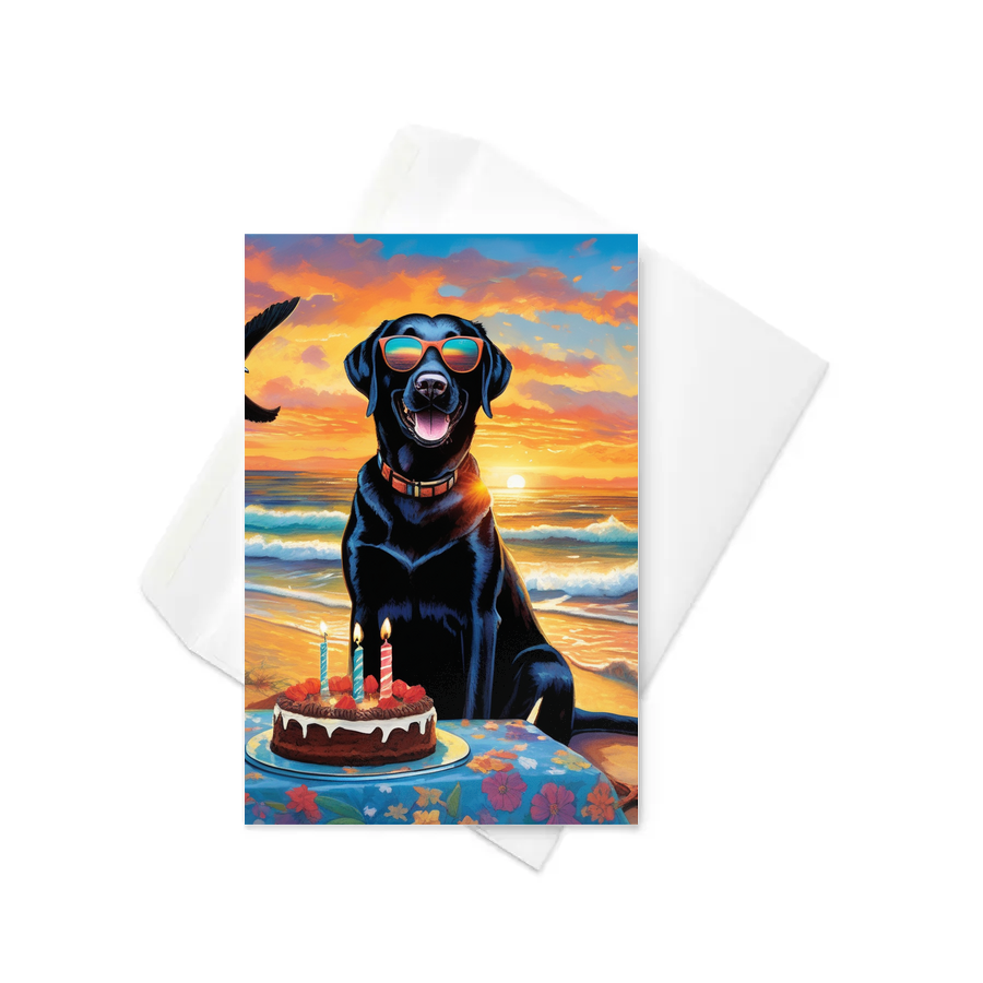 PugMug Custom Black Labrador Retriever Greeting Card