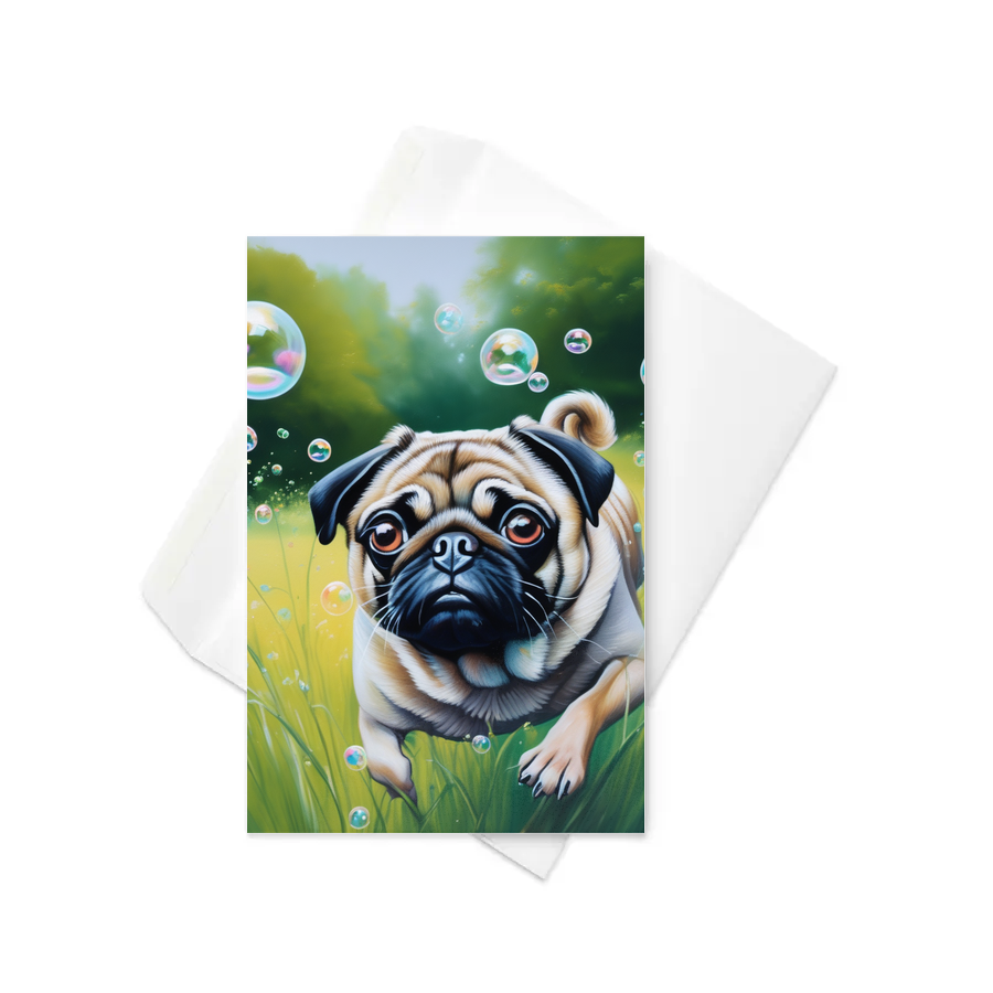 PugMug Custom Pug Greeting Card