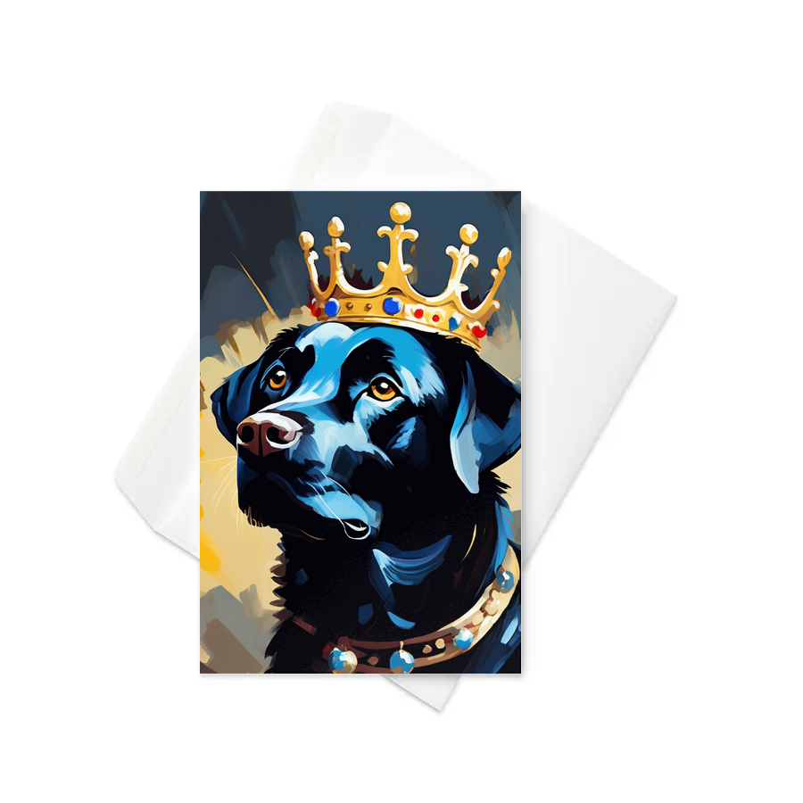 PugMug Custom Black Labrador Retriever Greeting Card