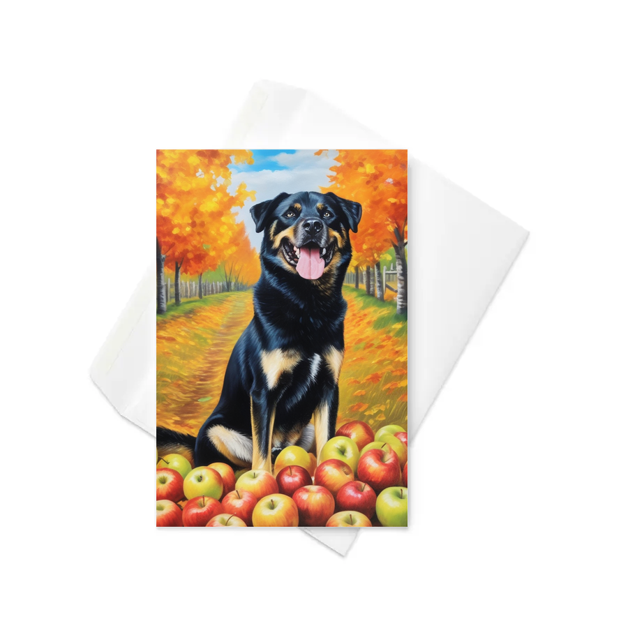 PugMug Custom Blue Greeting Card