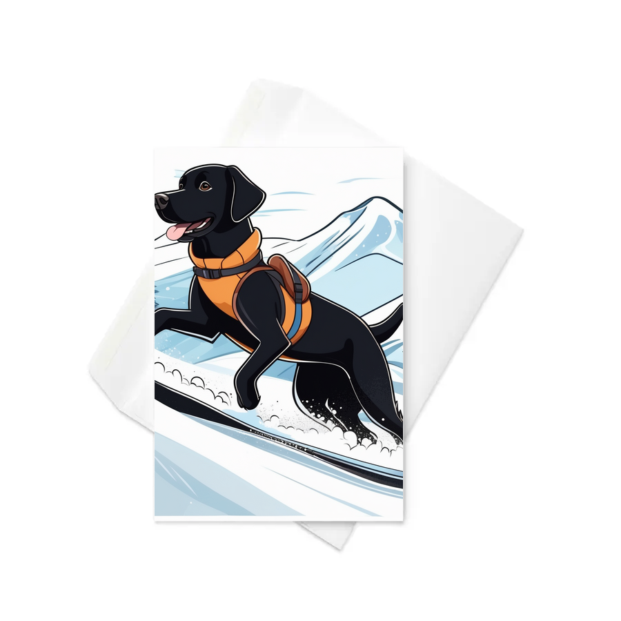 PugMug Custom Black Labrador Retriever Greeting Card