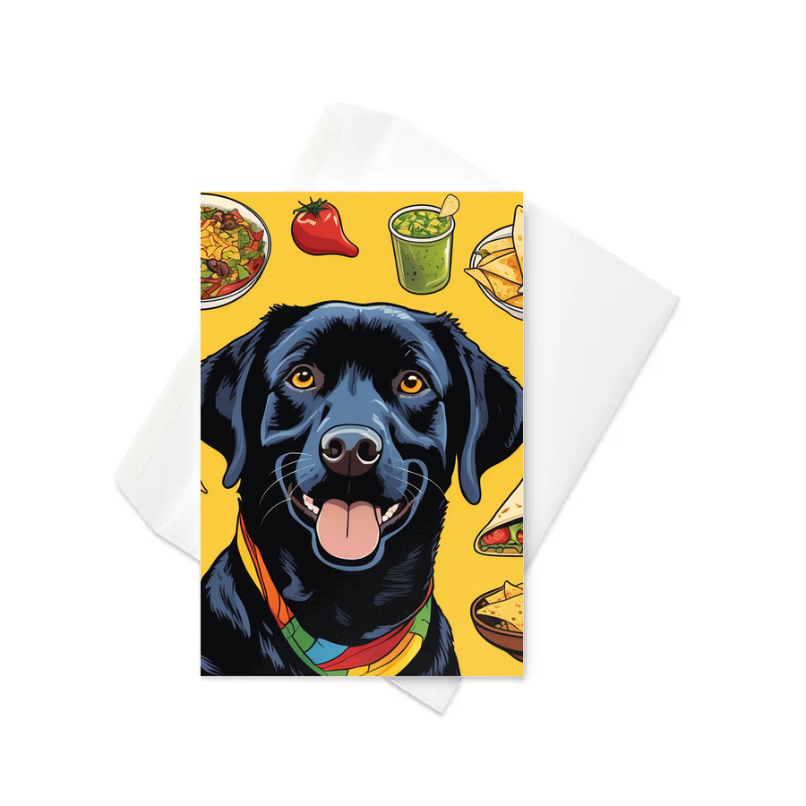PugMug Custom Black Labrador Retriever Greeting Card