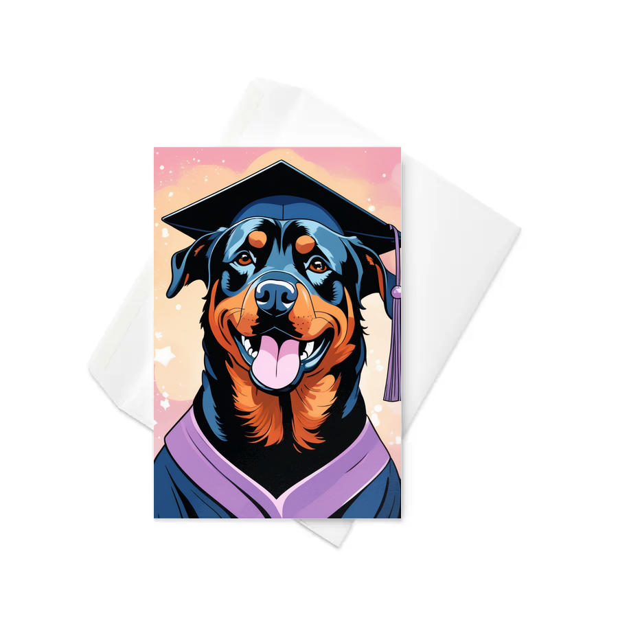 PugMug Custom Rottweiler Greeting Card