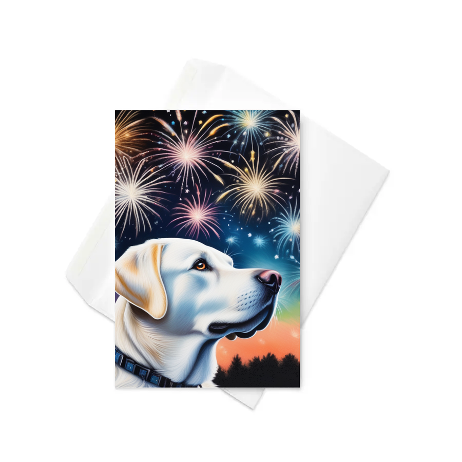 PugMug Custom White Labrador Retriever Greeting Card