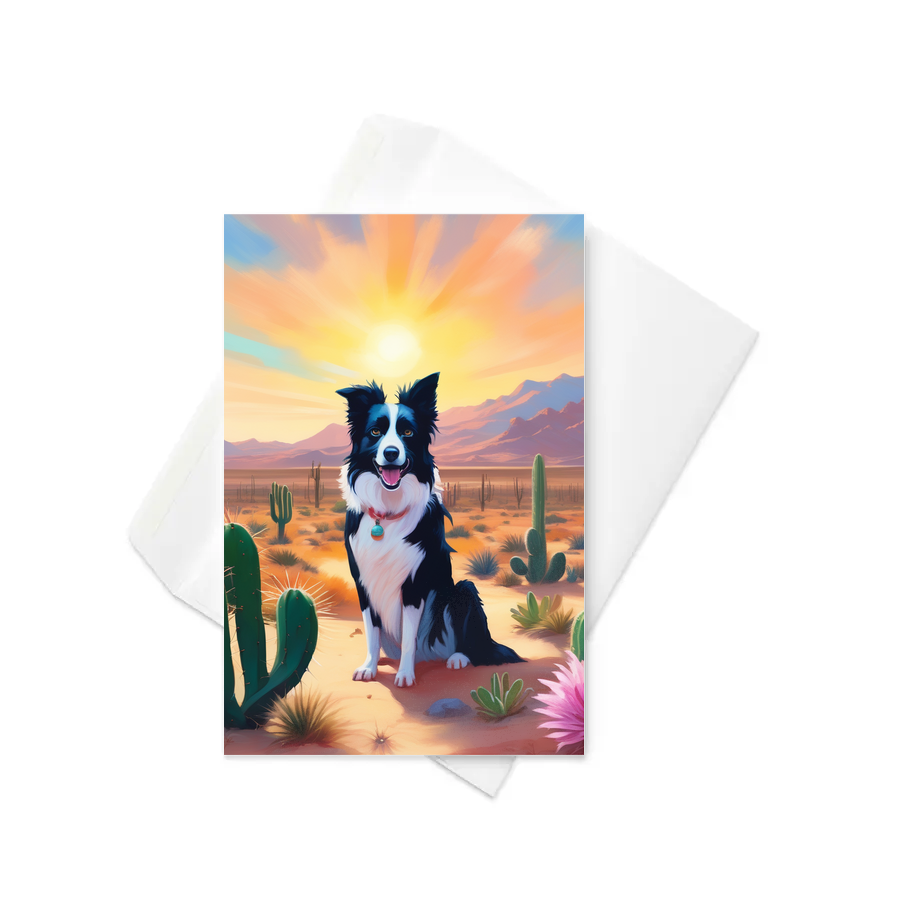 PugMug Custom Border Collie Greeting Card
