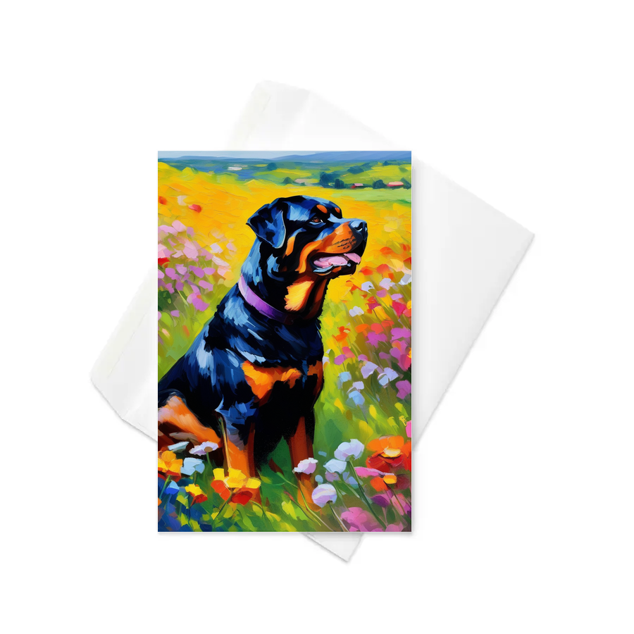 PugMug Custom Rottweiler Greeting Card