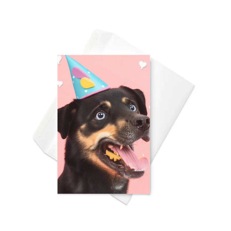 PugMug Custom Blue Greeting Card