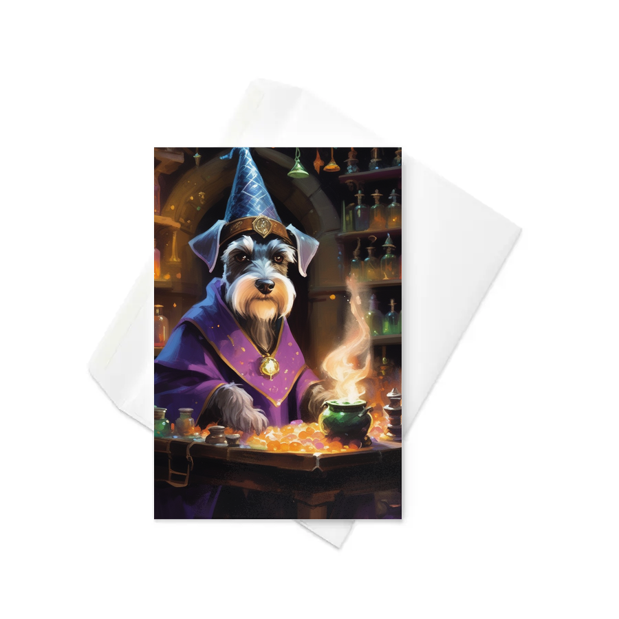 PugMug Custom Miniature Schnauzer Greeting Card