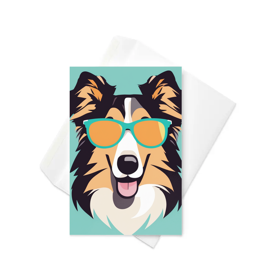 PugMug Custom Collie Greeting Card