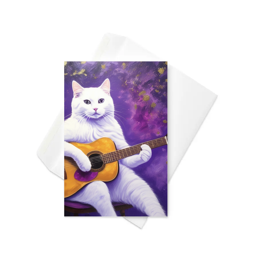 PugMug Custom White Companion Cat Greeting Card