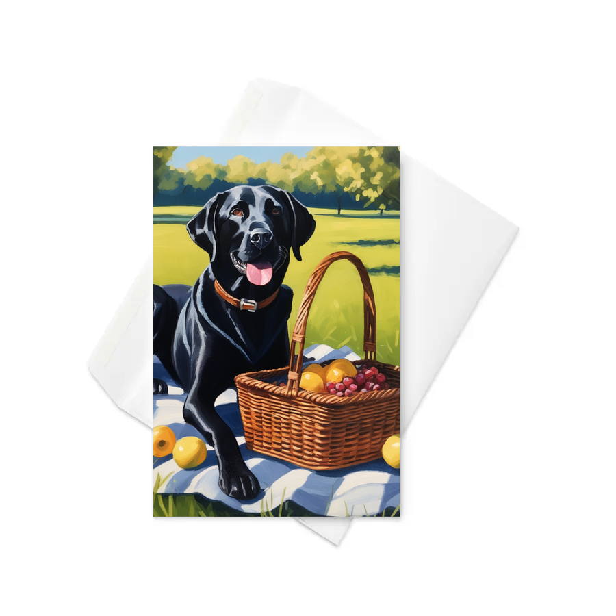 PugMug Custom Black Labrador Retriever Greeting Card