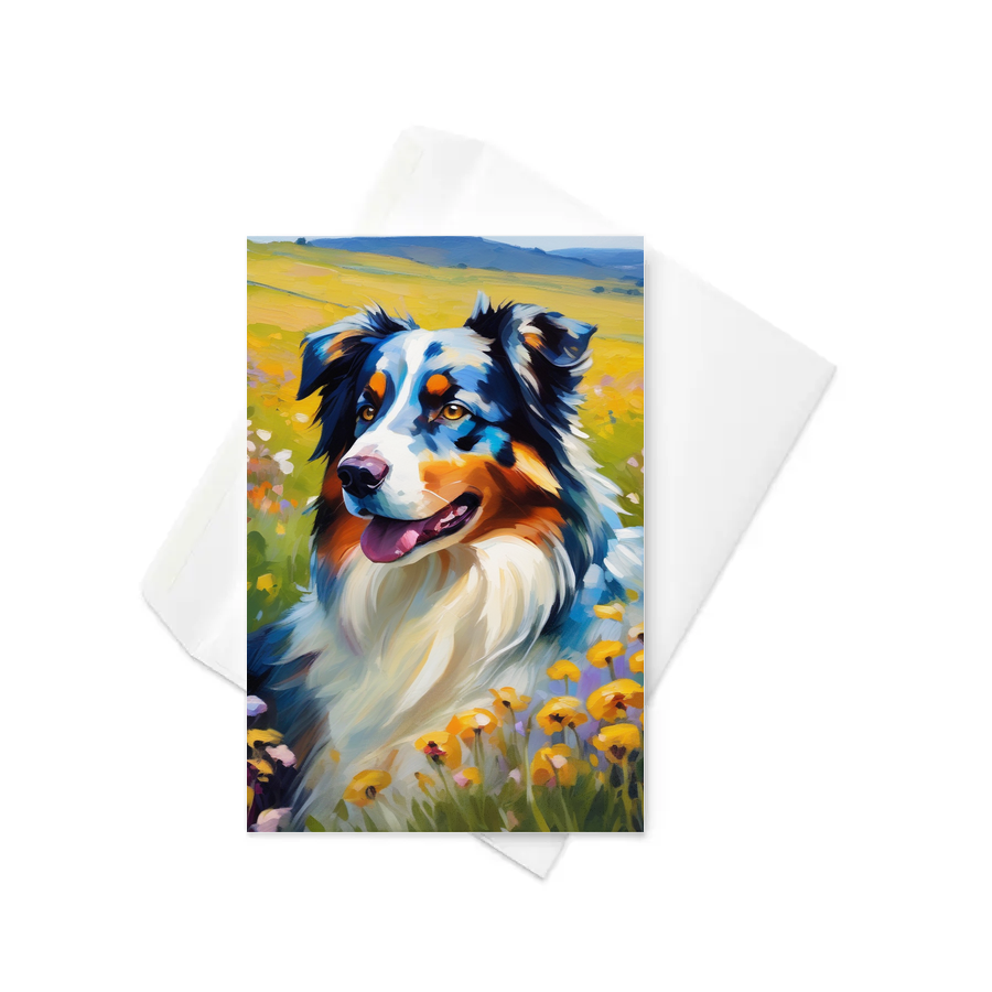 PugMug Custom Australian Shepherd Dog Greeting Card