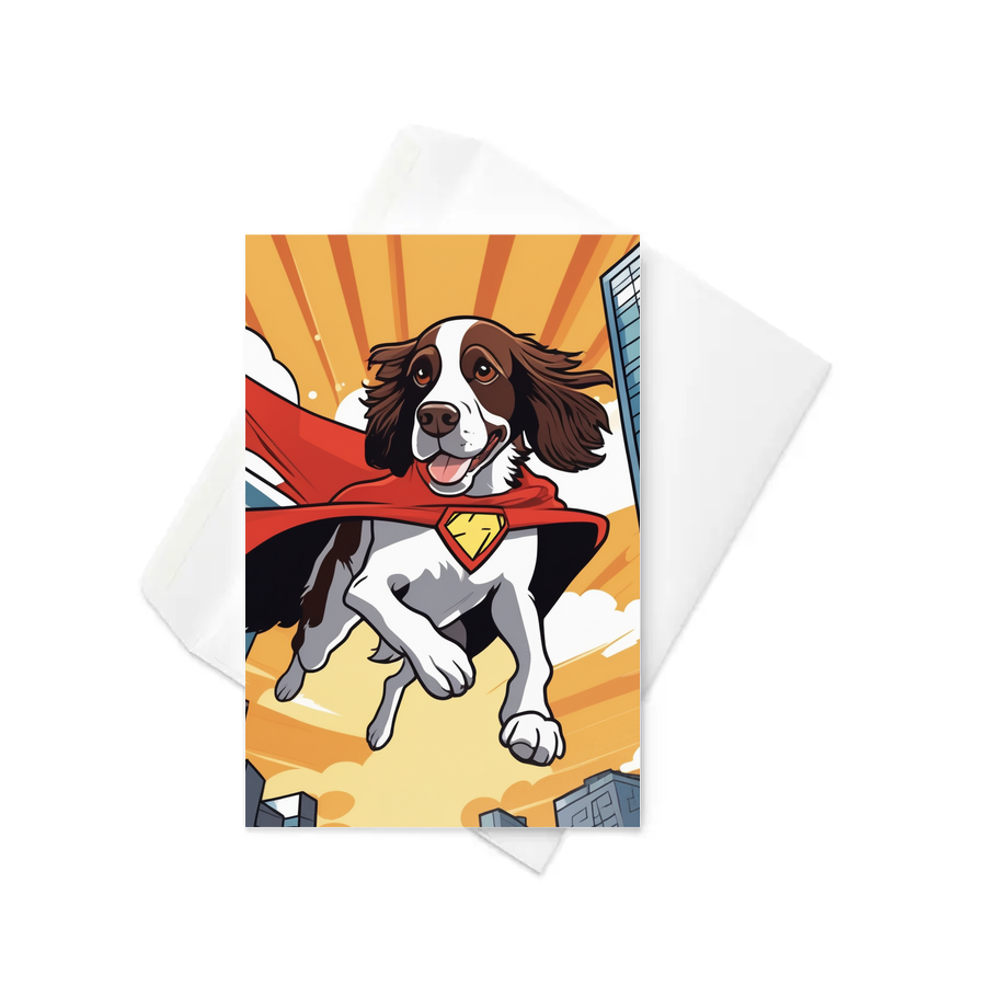 PugMug Custom English Springer Spaniel Greeting Card