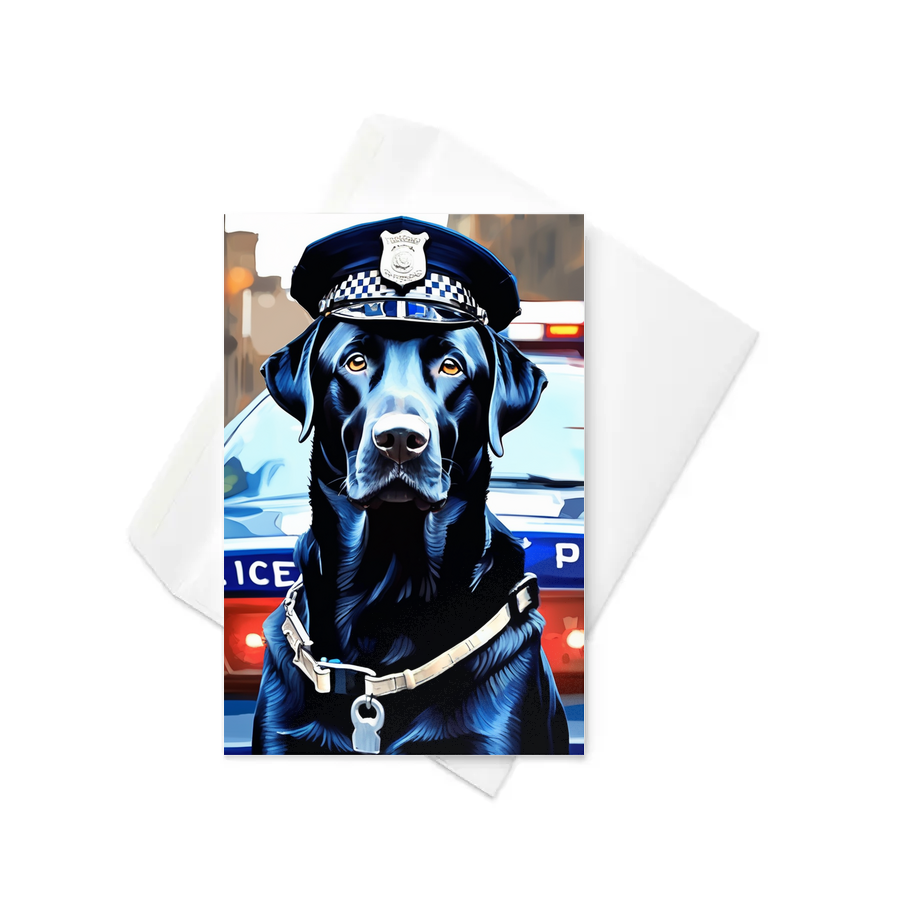 PugMug Custom Black Labrador Retriever Greeting Card