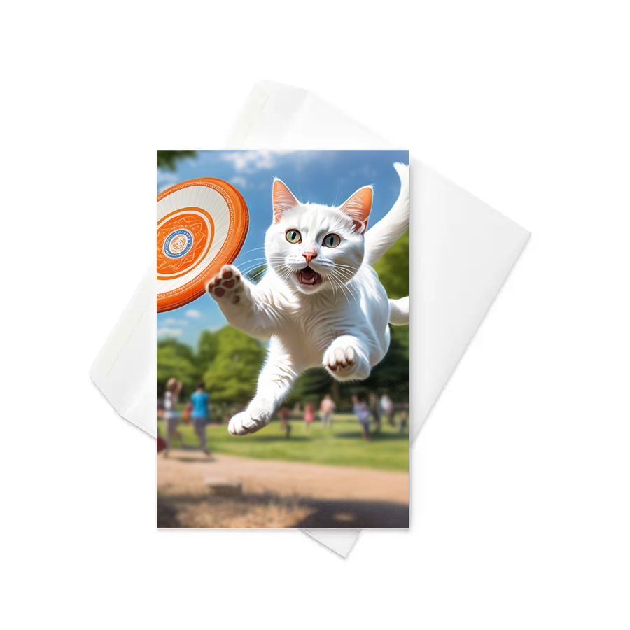 PugMug Custom White Companion Cat Greeting Card