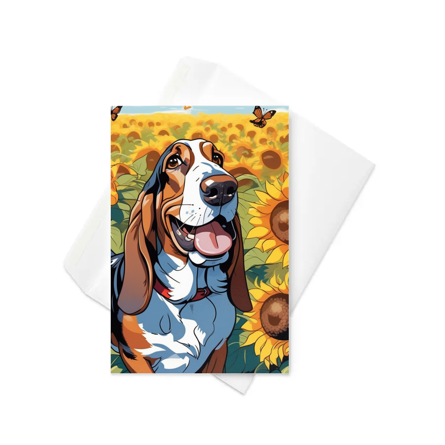 PugMug Custom Basset Hound Greeting Card