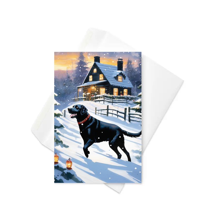 PugMug Custom Black Labrador Retriever Greeting Card