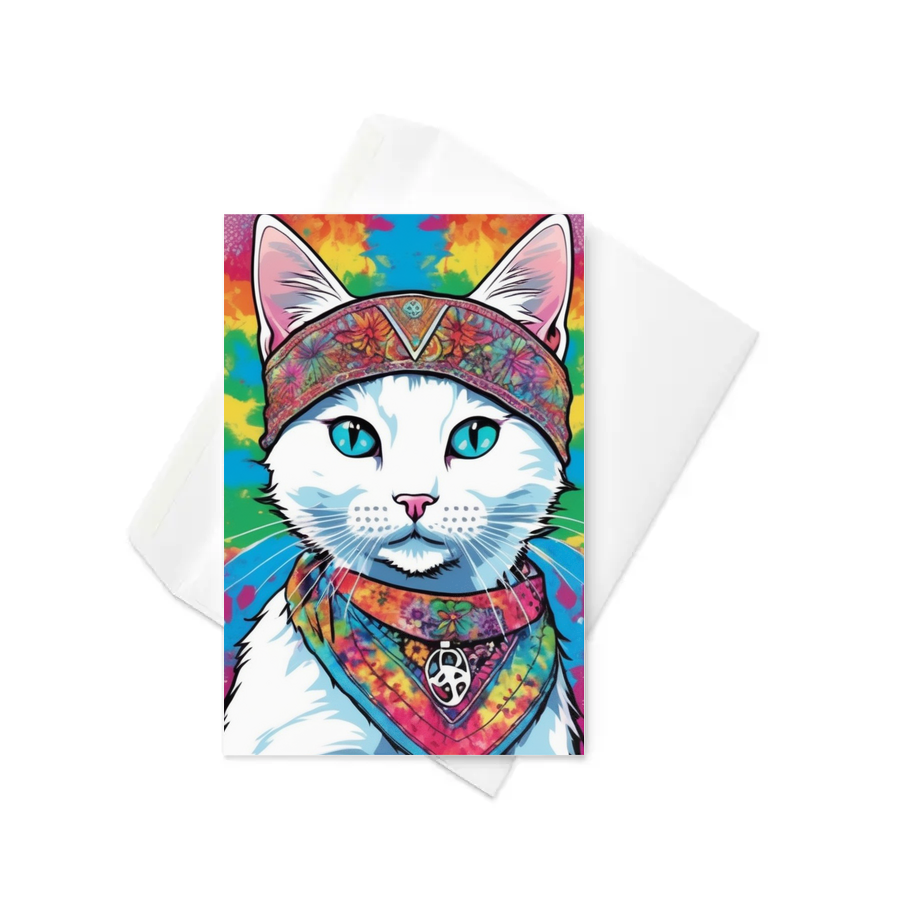 PugMug Custom White Companion Cat Greeting Card