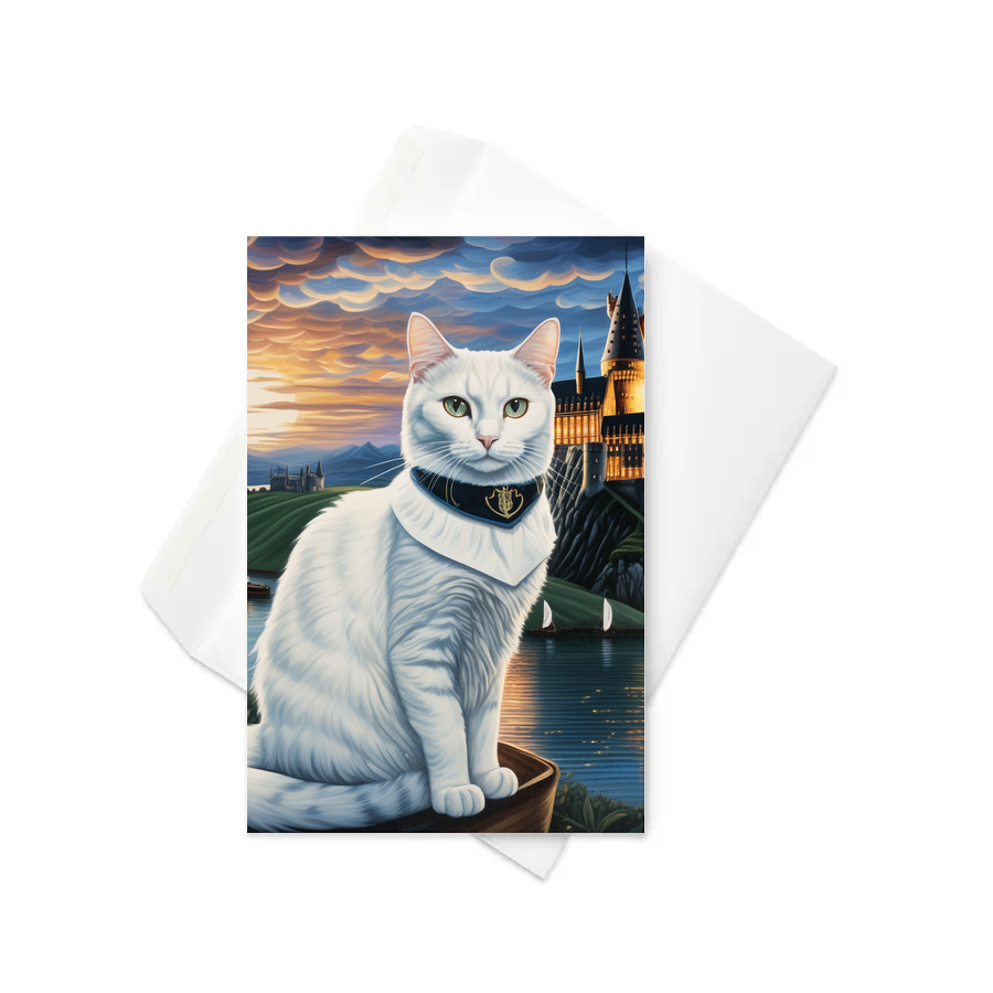 PugMug Custom White Companion Cat Greeting Card