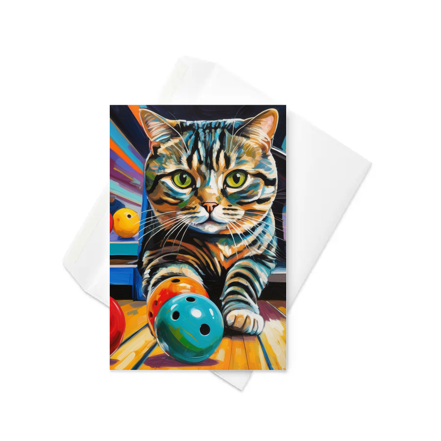 PugMug Custom Tabby Scottish Fold Cat Greeting Card