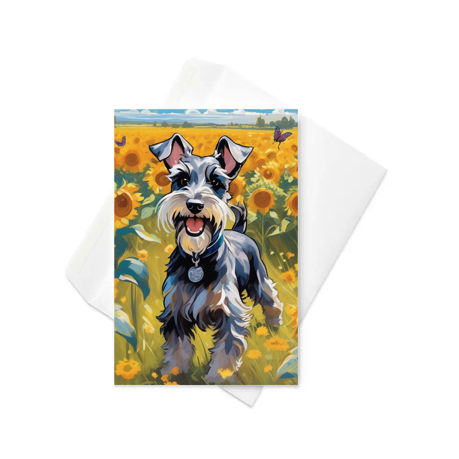 PugMug Custom Miniature Schnauzer Greeting Card