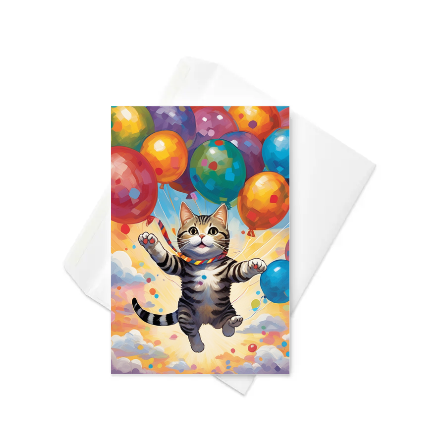 PugMug Custom Tabby American Shorthair Cat Greeting Card