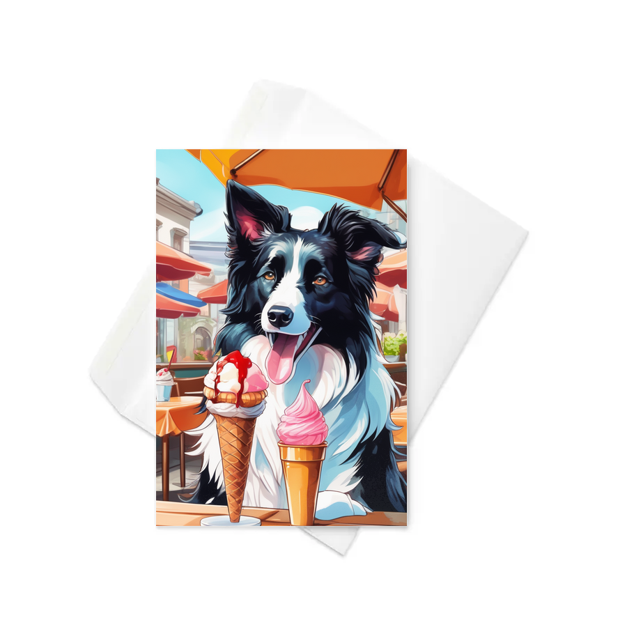 PugMug Custom Border Collie Greeting Card