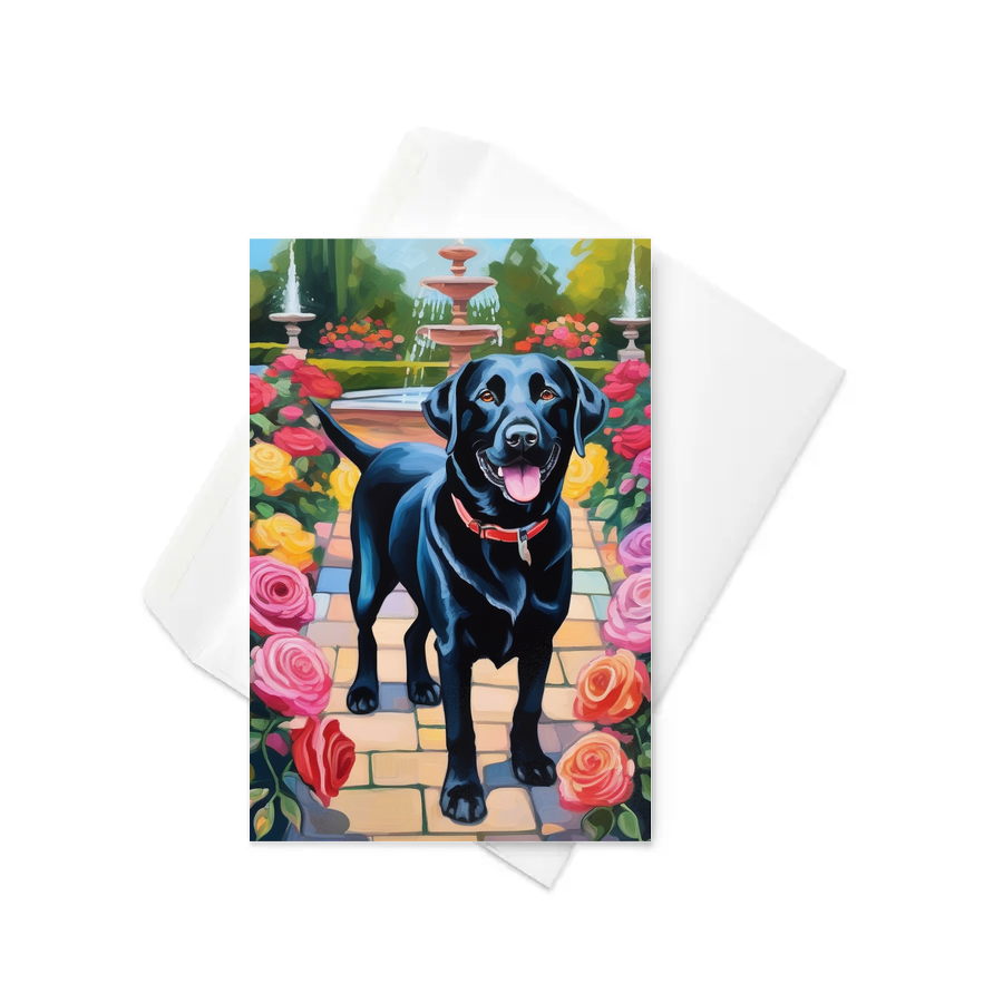 PugMug Custom Black Labrador Retriever Greeting Card