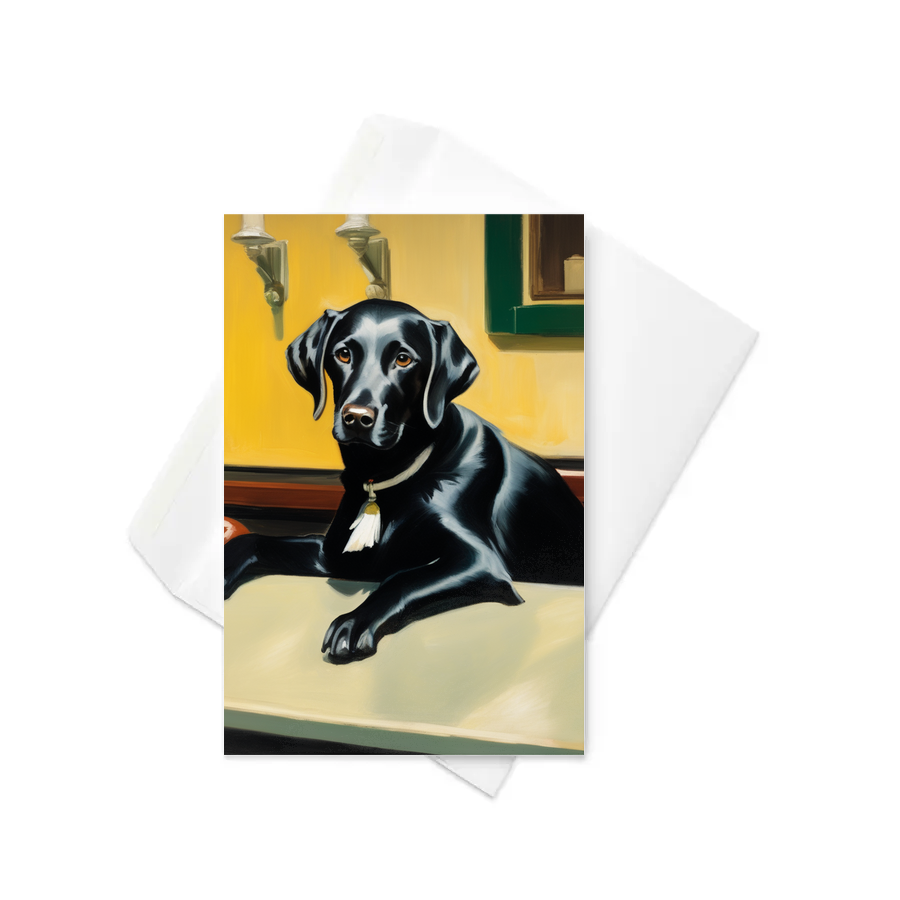 PugMug Custom Black Labrador Retriever Greeting Card