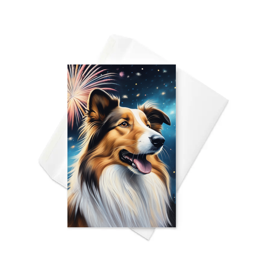 PugMug Custom Collie Greeting Card