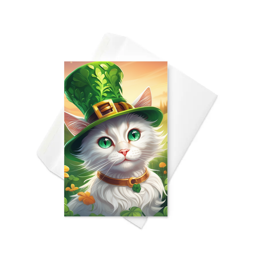 PugMug Custom White Companion Cat Greeting Card