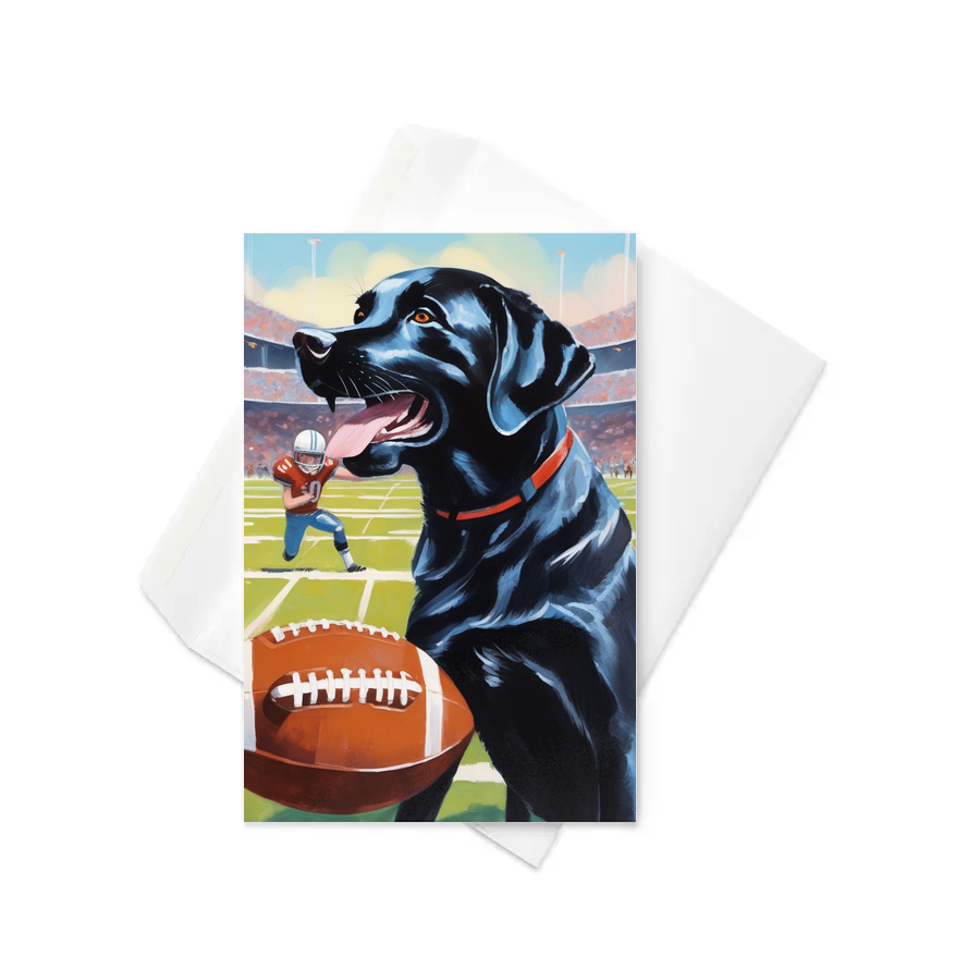 PugMug Custom Black Labrador Retriever Greeting Card