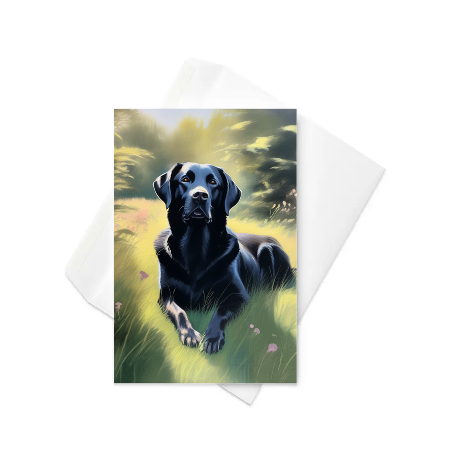 PugMug Custom Black Labrador Retriever Greeting Card