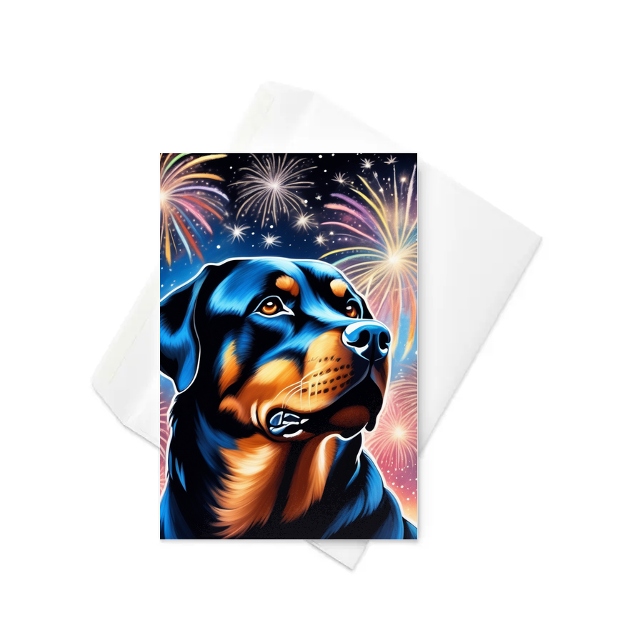 PugMug Custom Rottweiler Greeting Card