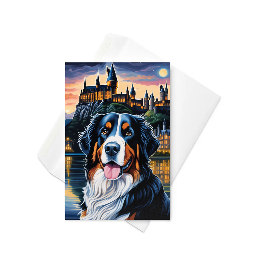 PugMug Custom Bernese Mountain Dog Greeting Card