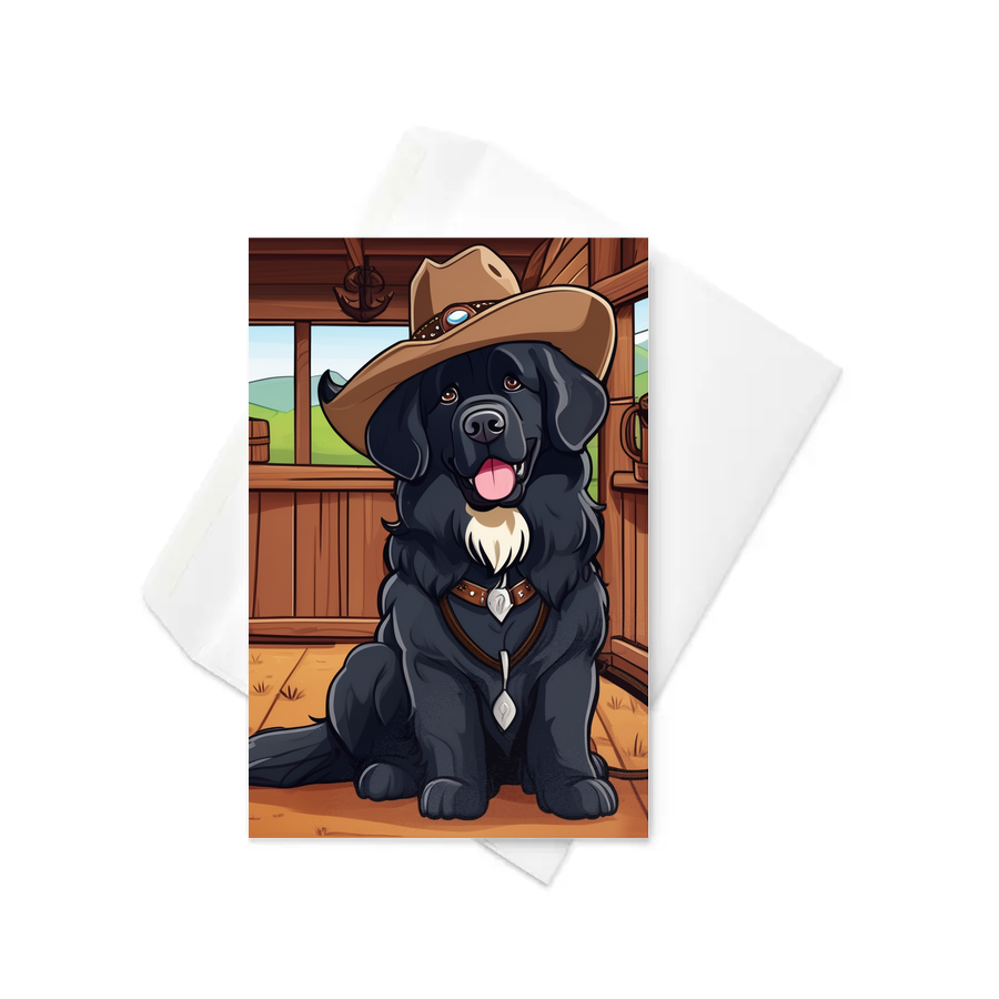 PugMug Custom Newfoundland Greeting Card