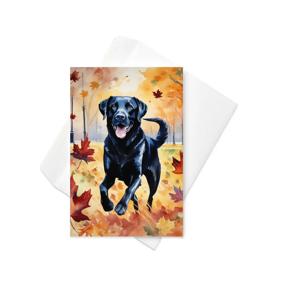 PugMug Custom Black Labrador Retriever Greeting Card