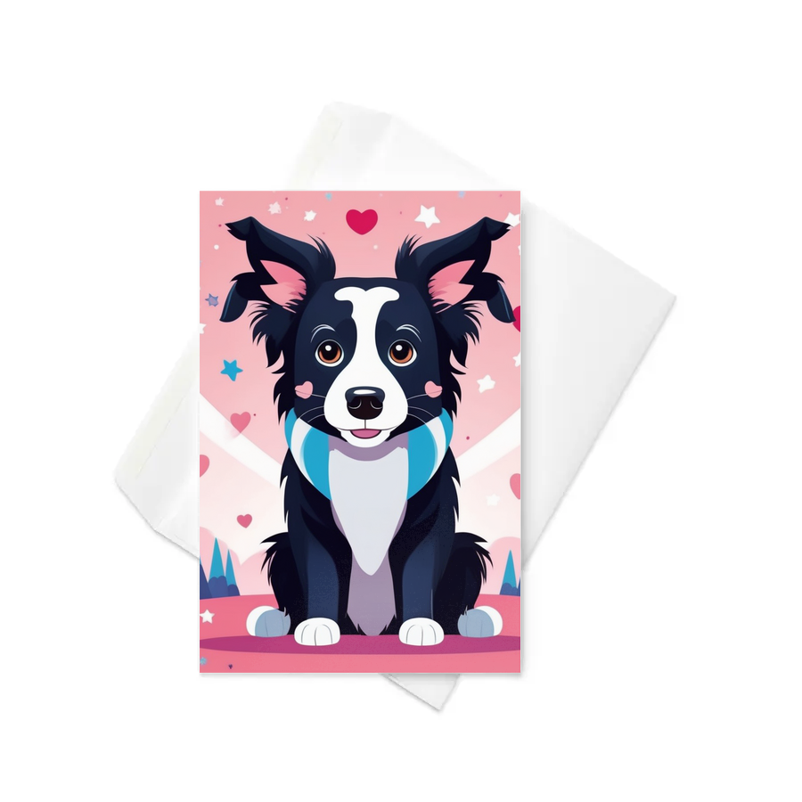 PugMug Custom Border Collie Greeting Card