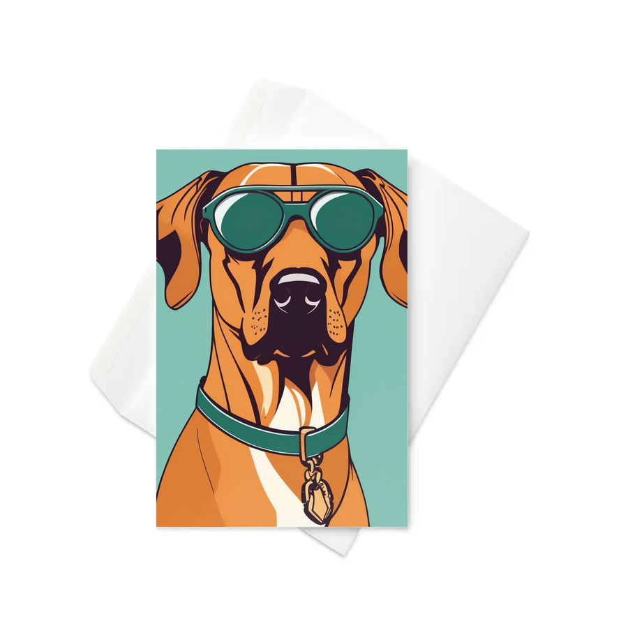 PugMug Custom Rhodesian Ridgeback Greeting Card