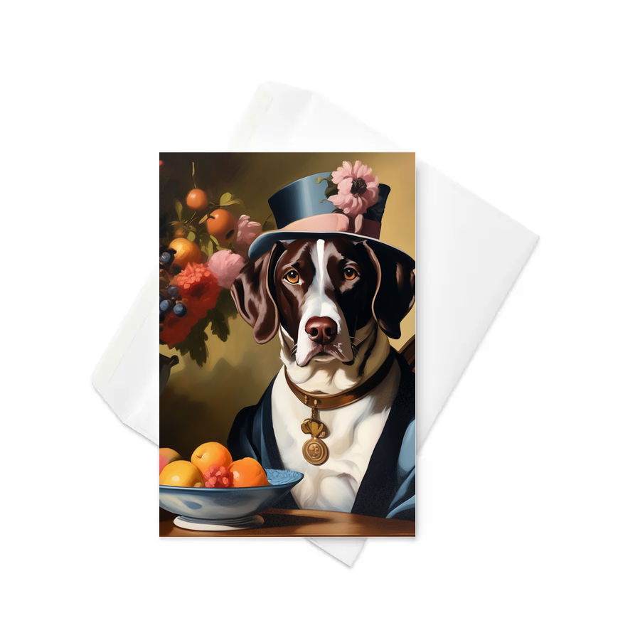 PugMug Custom Pointer Dog Greeting Card