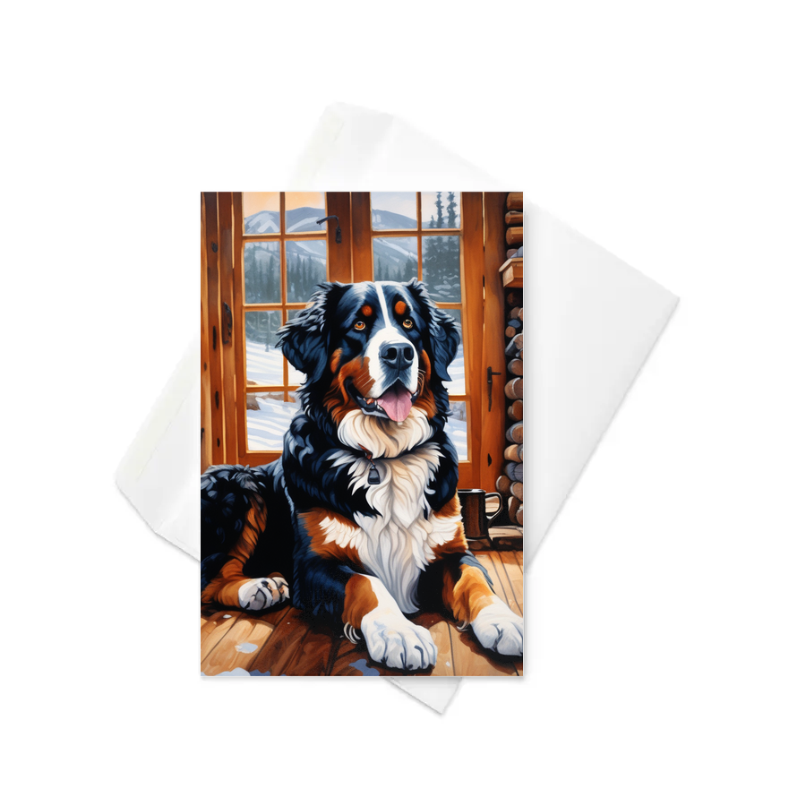 PugMug Custom Bernese Mountain Dog Greeting Card
