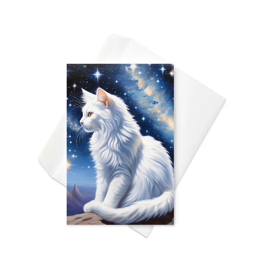 PugMug Custom White Companion Cat Greeting Card