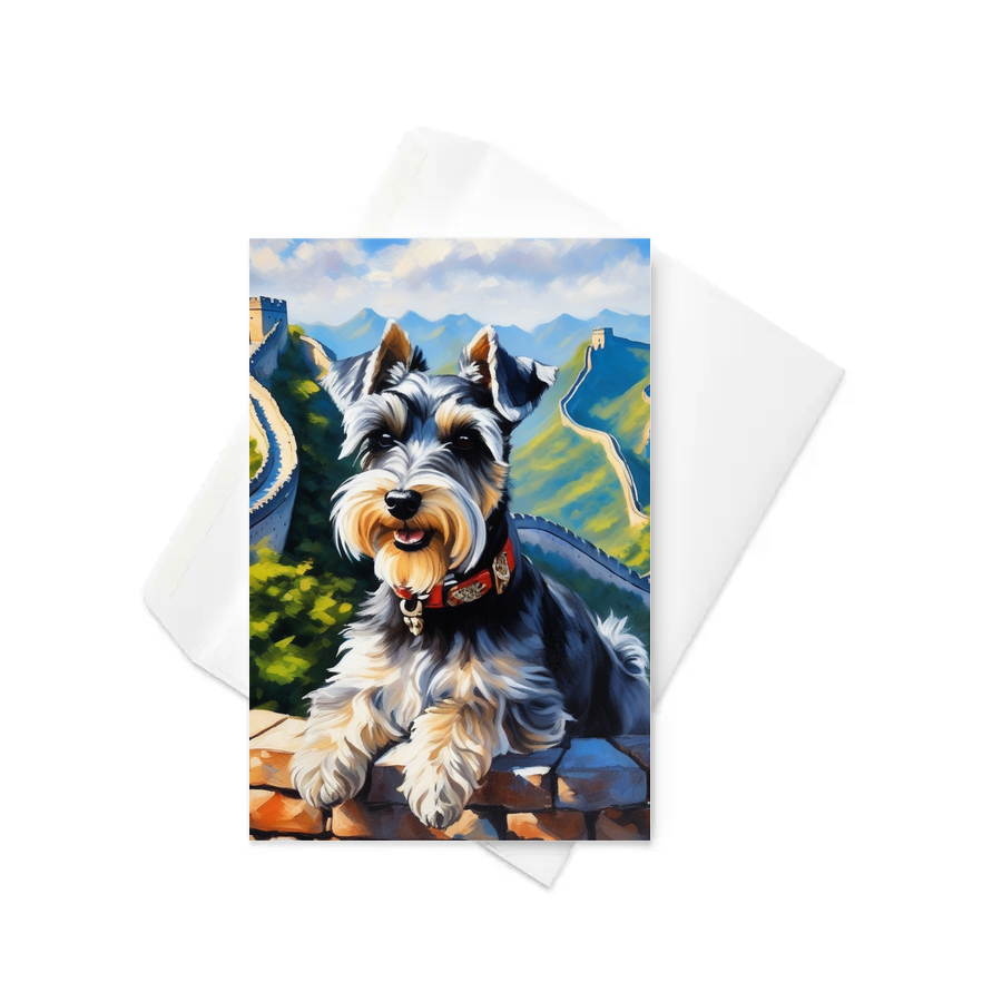PugMug Custom Miniature Schnauzer Greeting Card